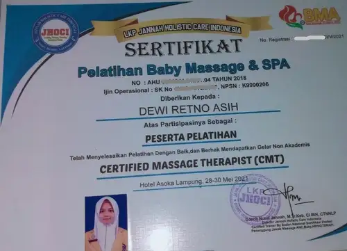 Sertifikat Baby Massage